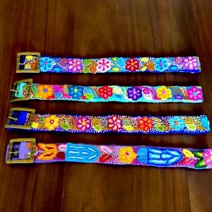 Handmade 100% alpaca wool embroidered belt